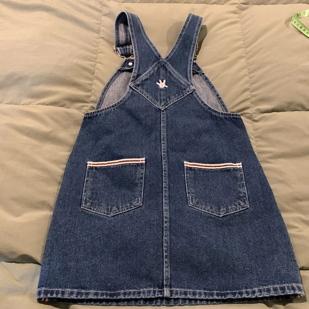 Disney&Co. Girls Mickey Mouse Jean Jumper. Size M 10-12. Side button-Super Cute!